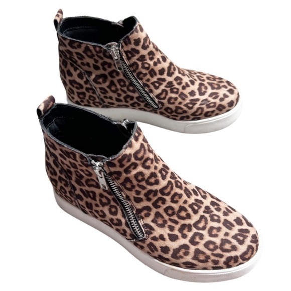 Soda Women's Leopard Platform Zip Down Ankle Boot Sneaker Casual Streetwear Shoe - Picture 7 of 16